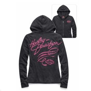 Harley-Davidson Women’s Zip Hoodie – Sequin Back